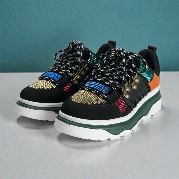 FARM Rio Shoes - FARM Rio Black Beaded Suede Sneakers Women's Size EU 36 US 6 NWT